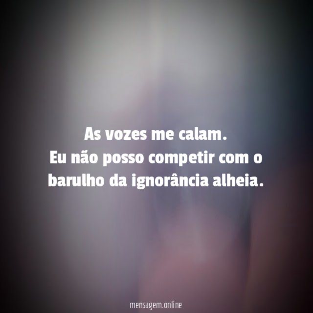 As vozes me calam