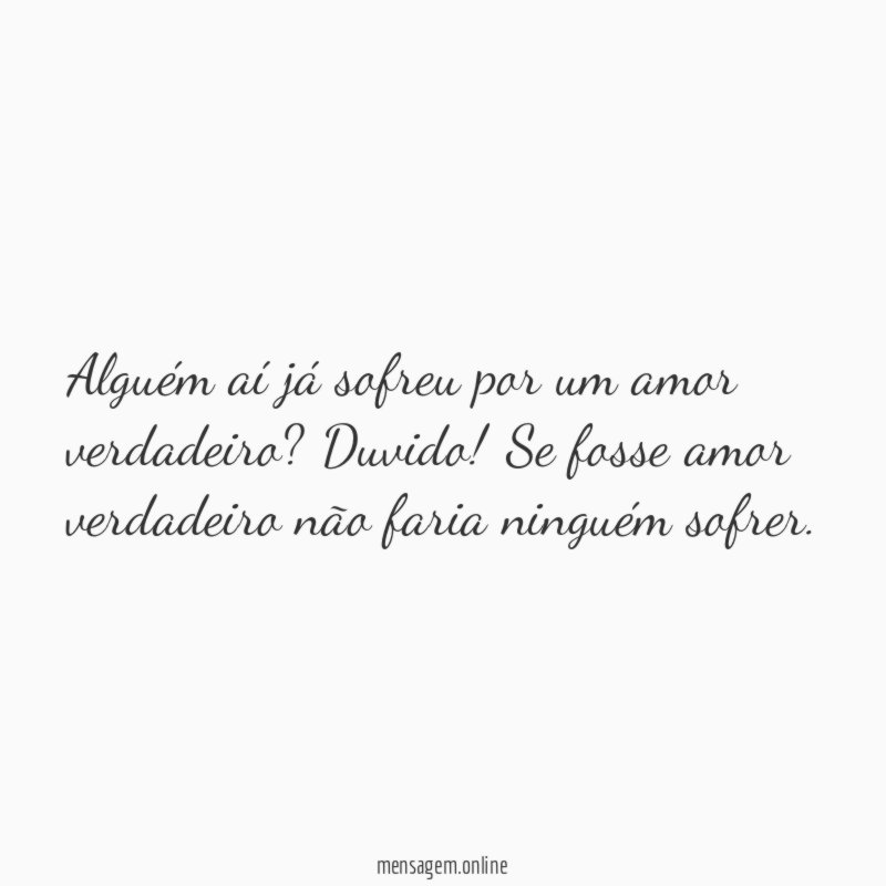 Amar não faz sofrer