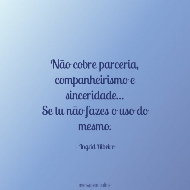 Não cobre!