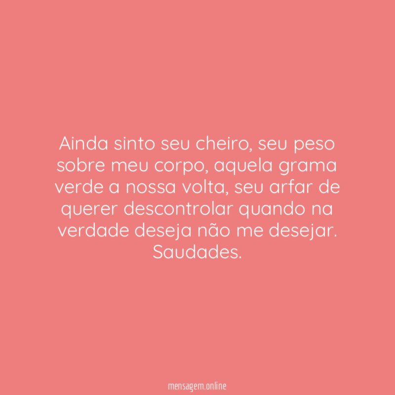 Ainda sinto seu cheiro