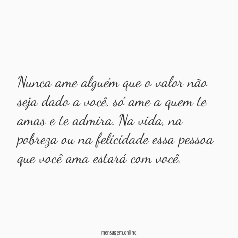 Vida, pobreza ou felicidade