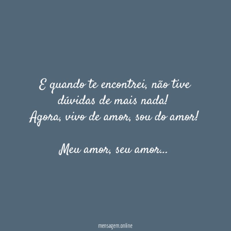 e quando te encontrei