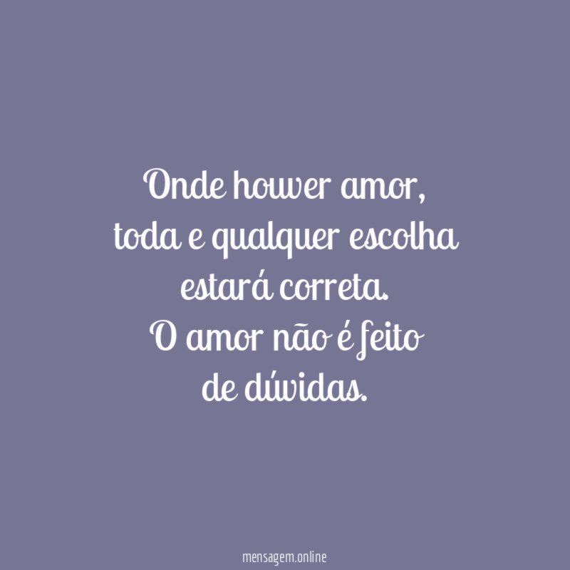 Onde houver amor