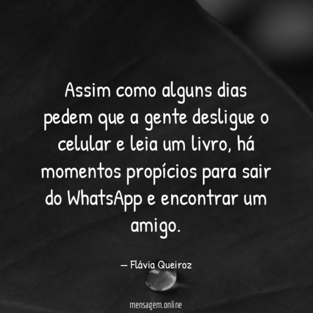 A vida é offline