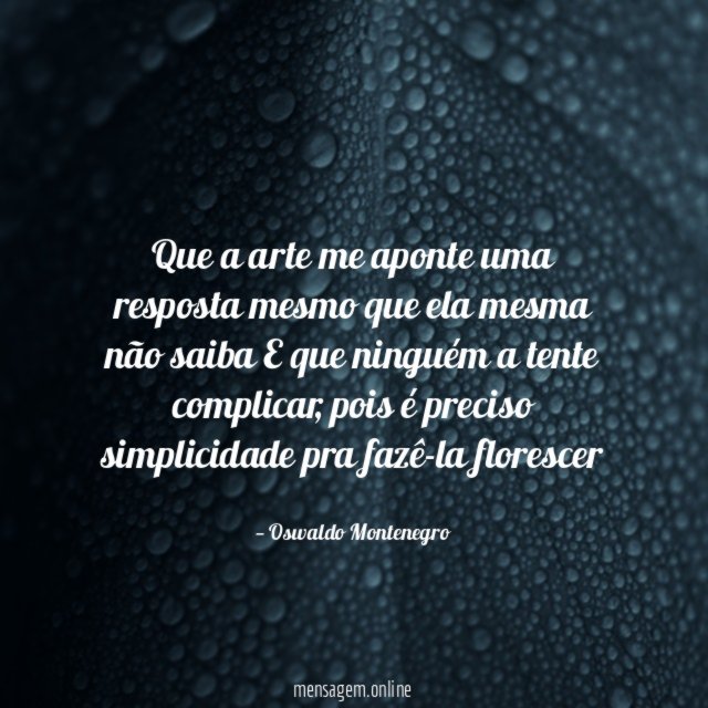 É preciso simplicidade