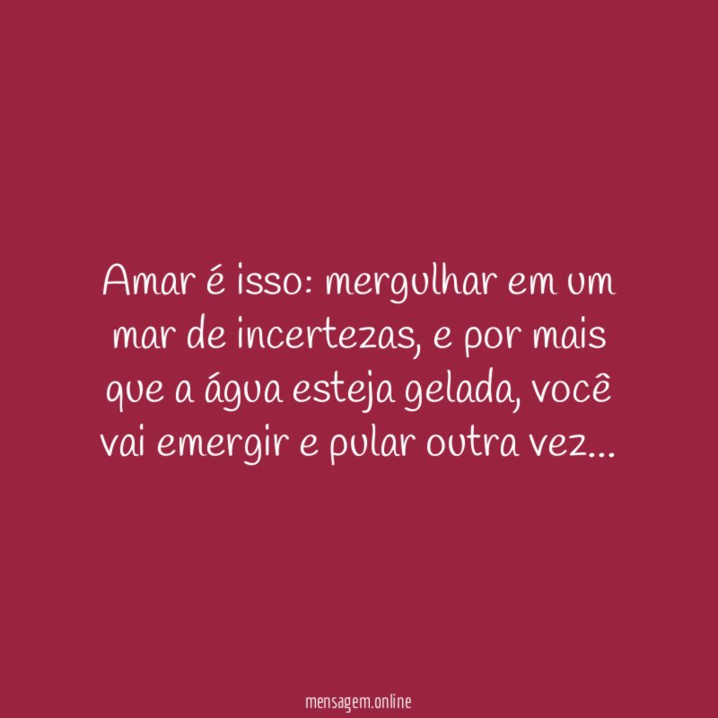 Amar é isso