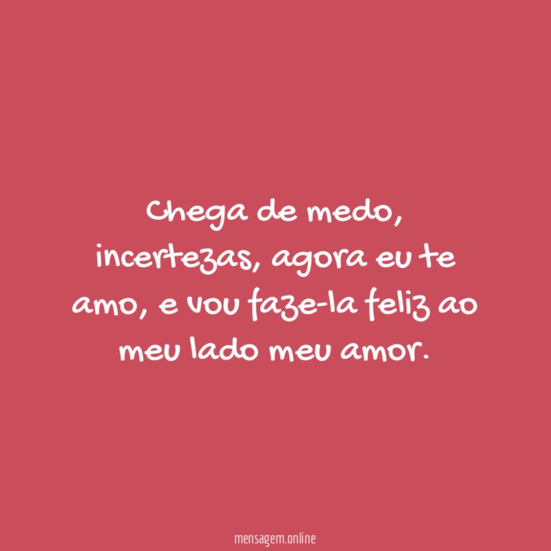 Chega de medo