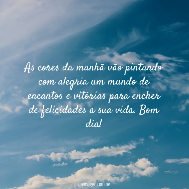 As cores da manhã