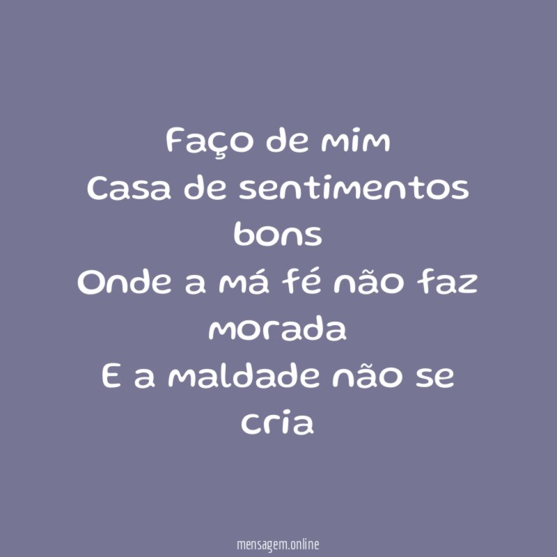 Casa de sentimentos bons