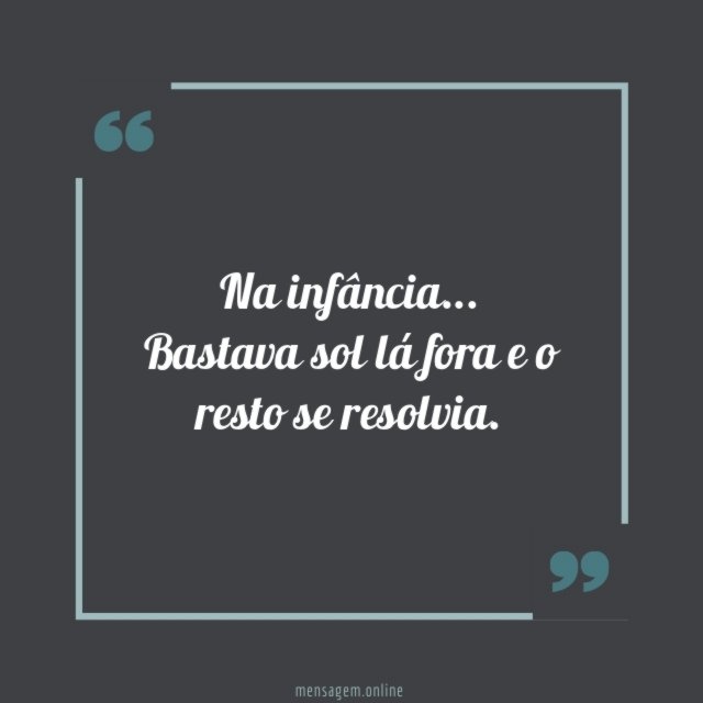 Na infância