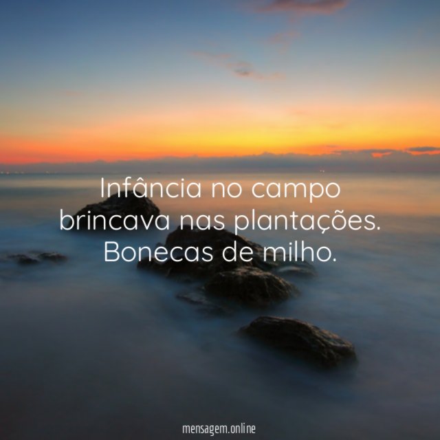Infância no campo brincava nas plantações