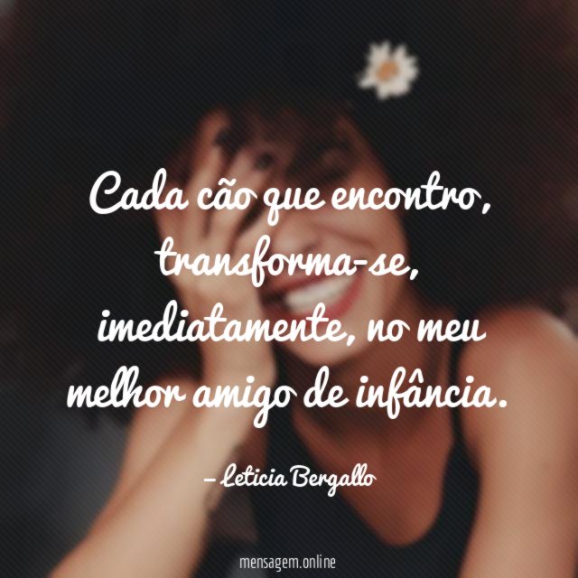 Cada cão que encontro