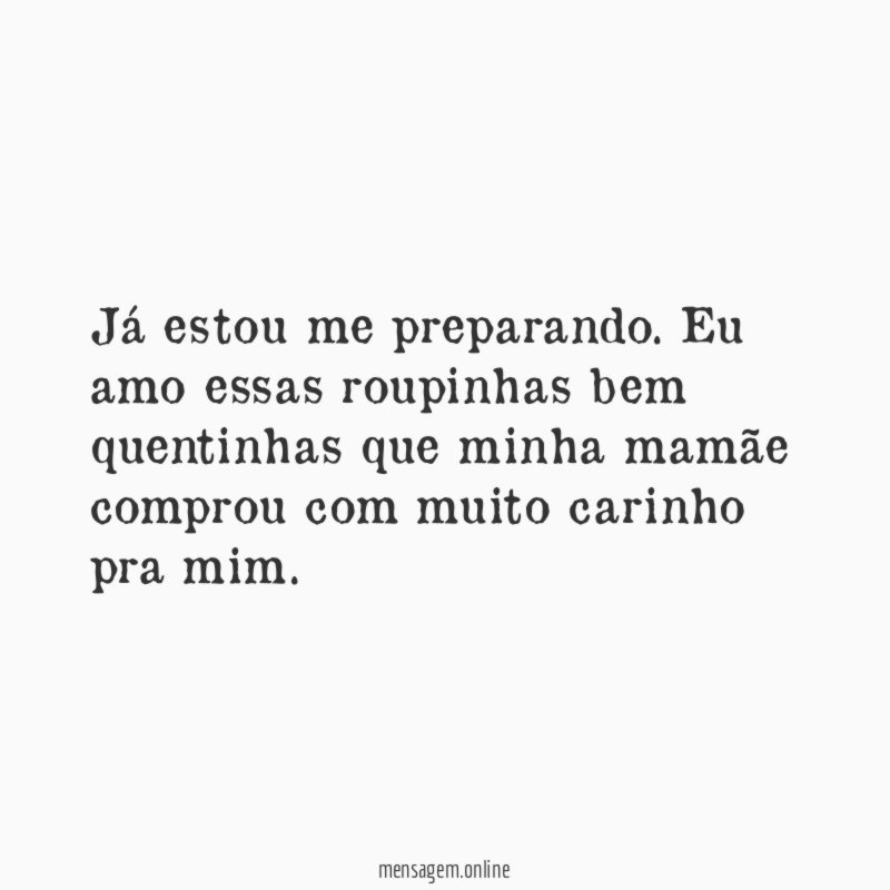 O frio vem aí gente!