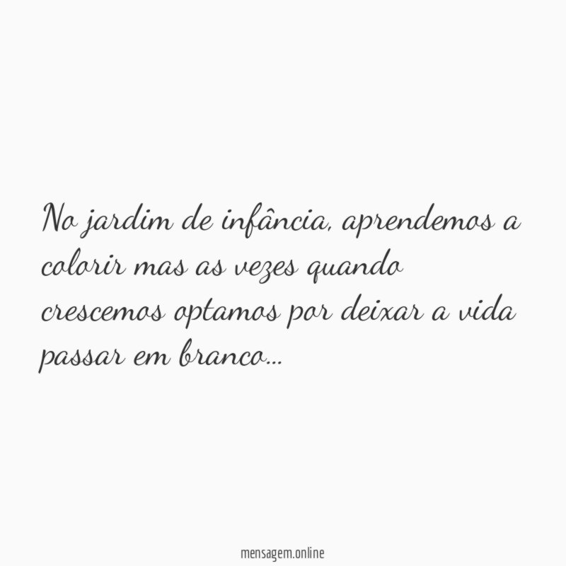 No jardim de infância