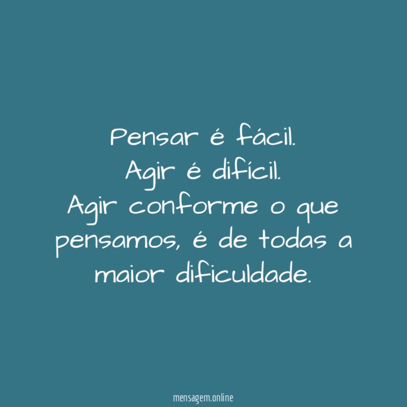 Pensar é fácil