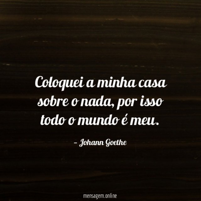 Coloquei a minha casa sobre o nada