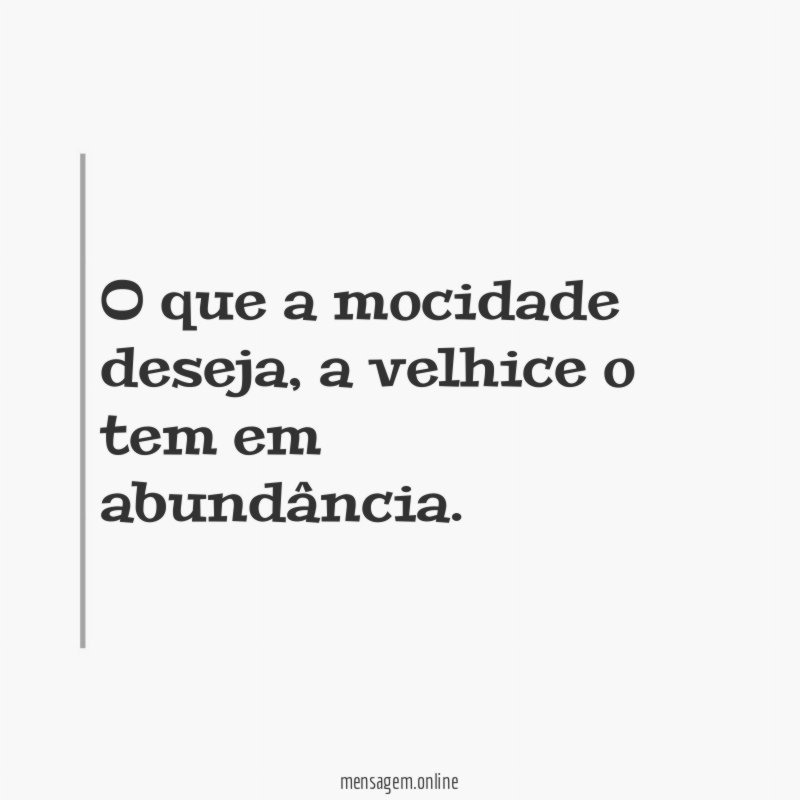 O que a mocidade deseja