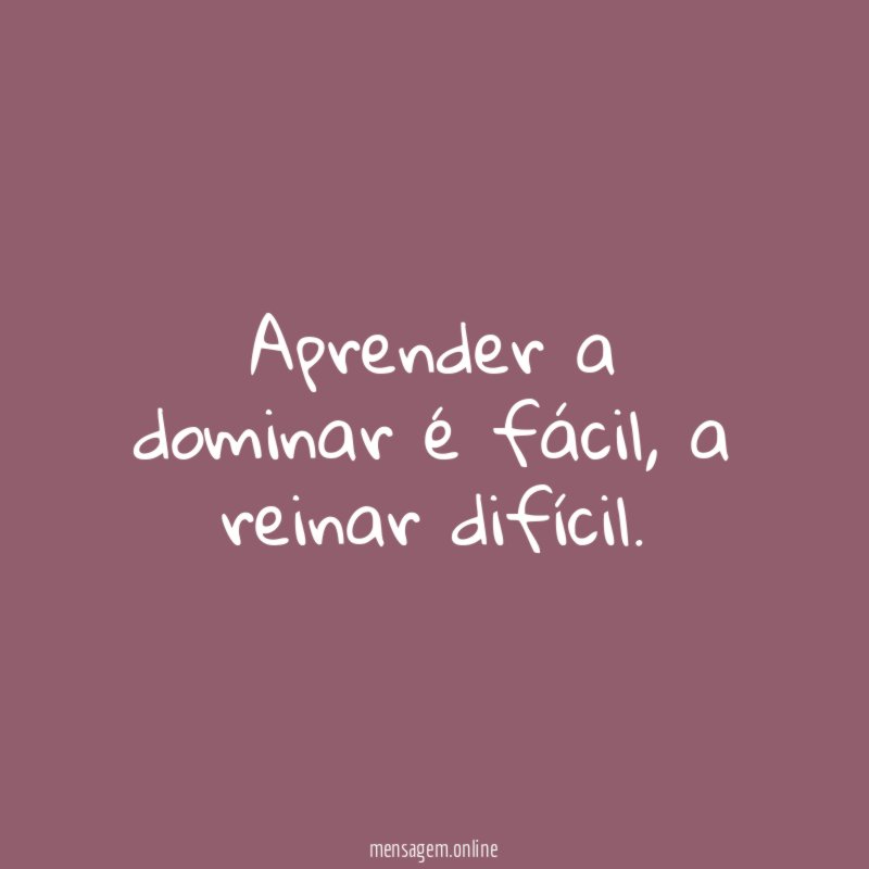 Aprender a dominar é fácil