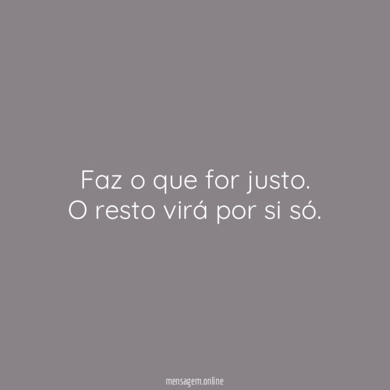 Faz o que for justo