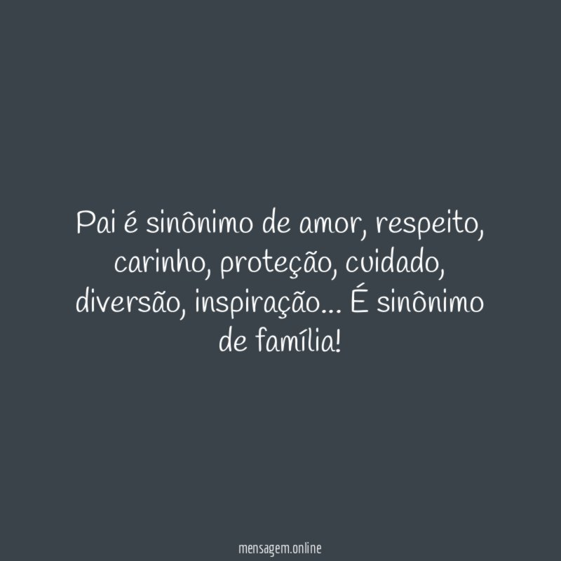 Pai é família