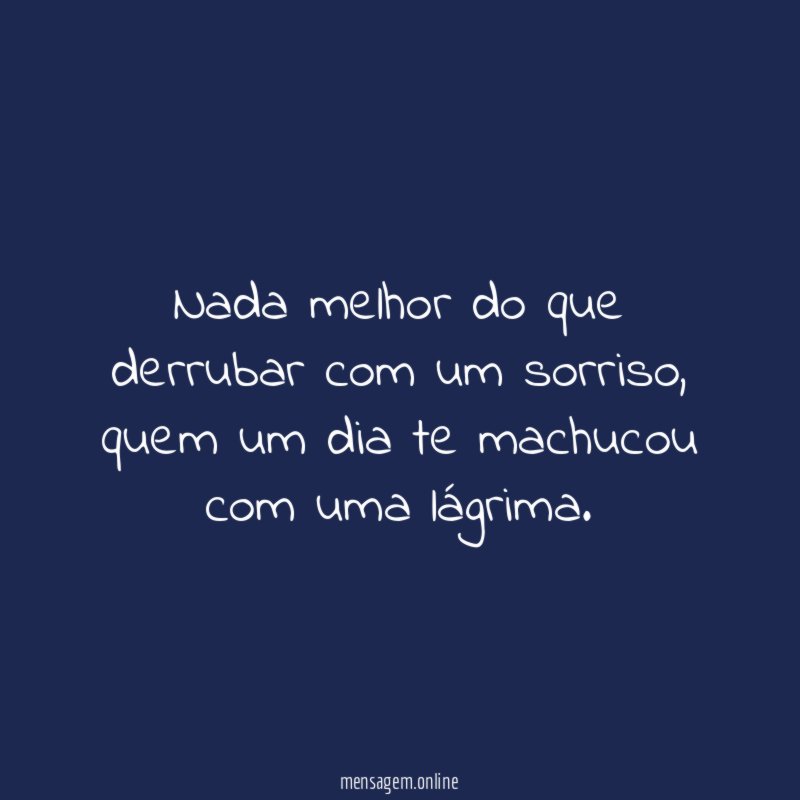 Nada melhor do que derrubar com um sorriso