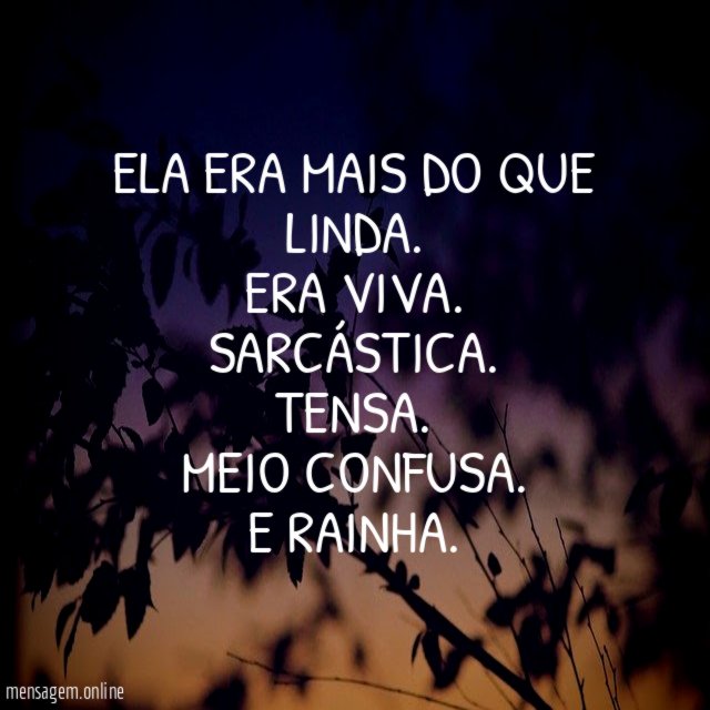 Ela era mais do que linda