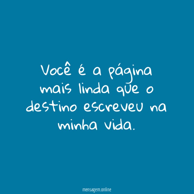 Você é a página mais linda que
