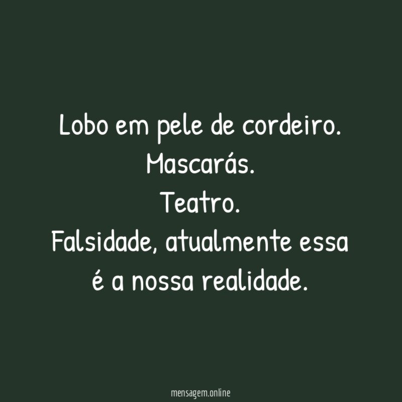 Lobo em pele de cordeiro