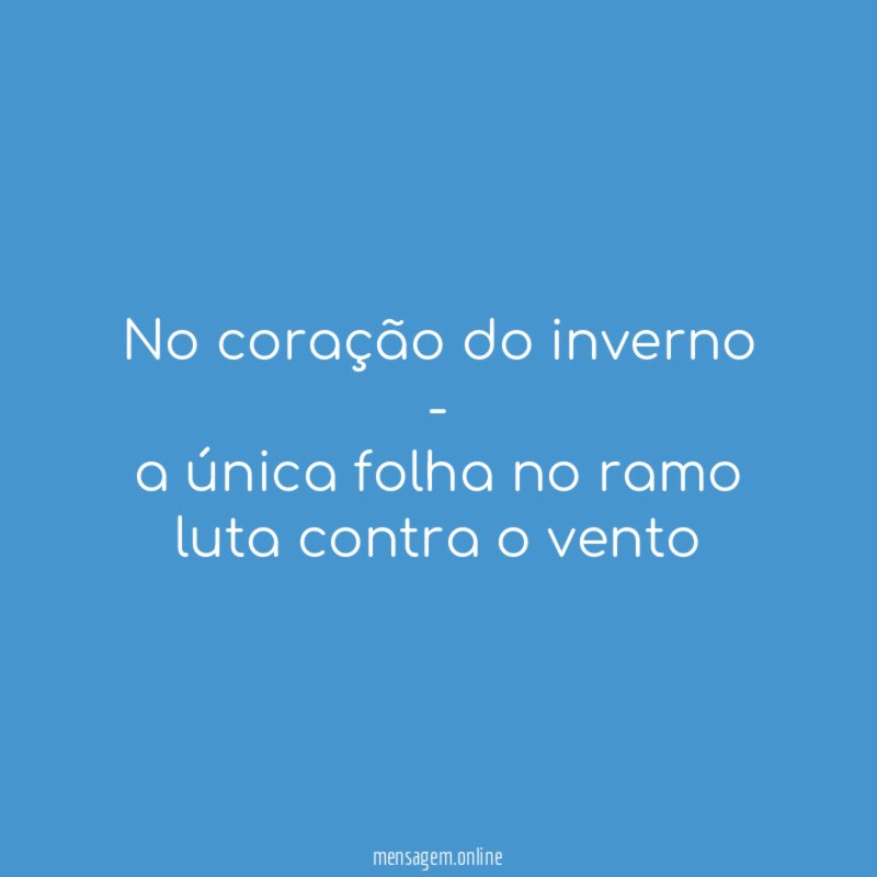 No coração do inverno - a única folha no