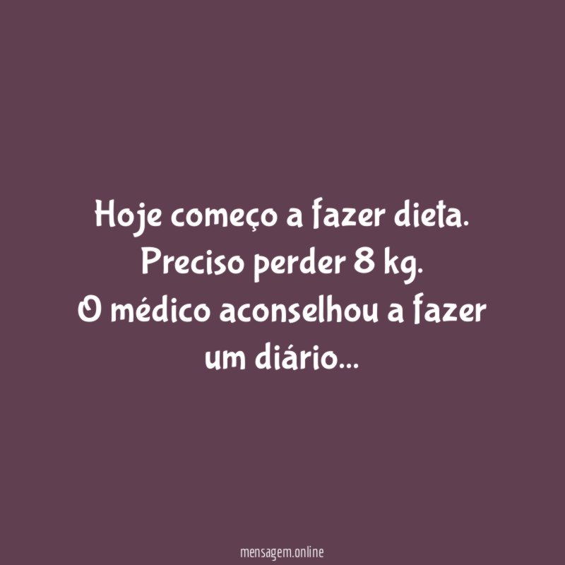Começar a Dieta