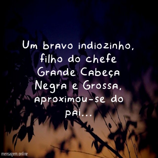 Por que Índio tem nome comprido?