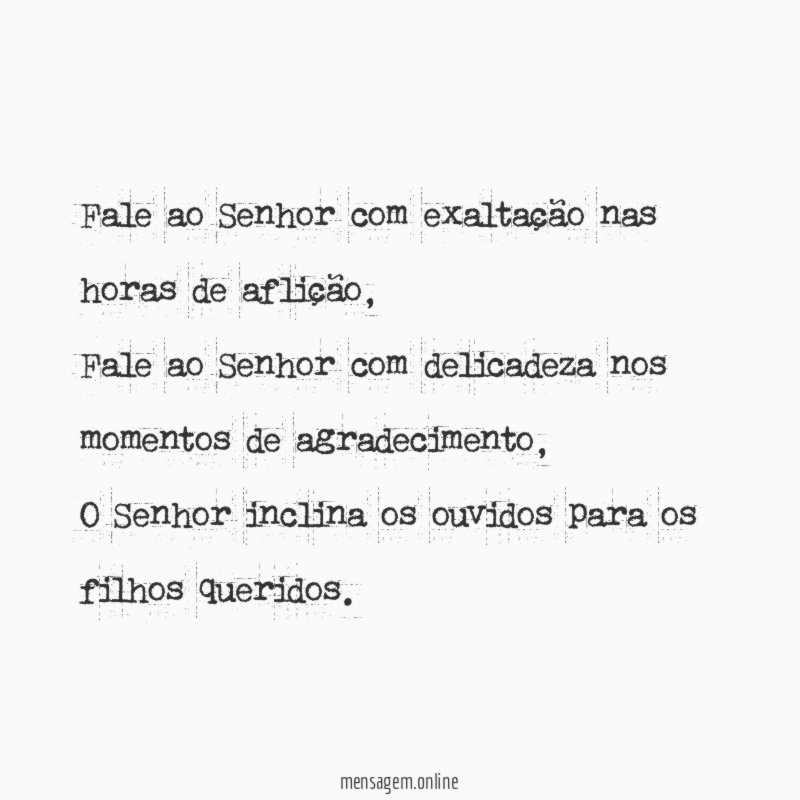 Fale com o Senhor