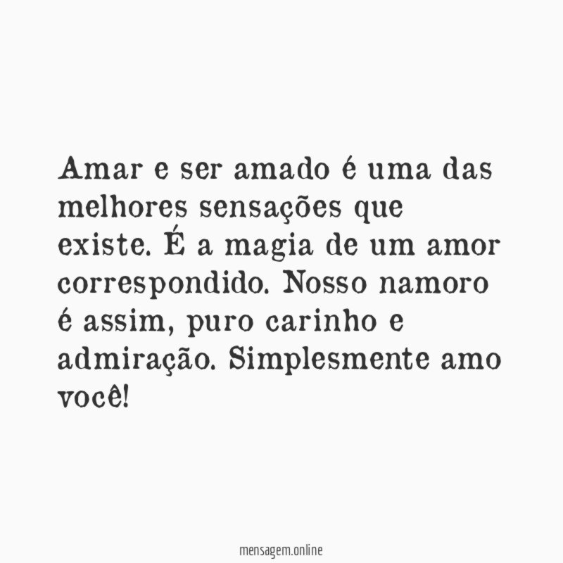 Um amor correspondido