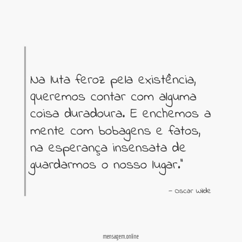 Na luta feroz pela existência