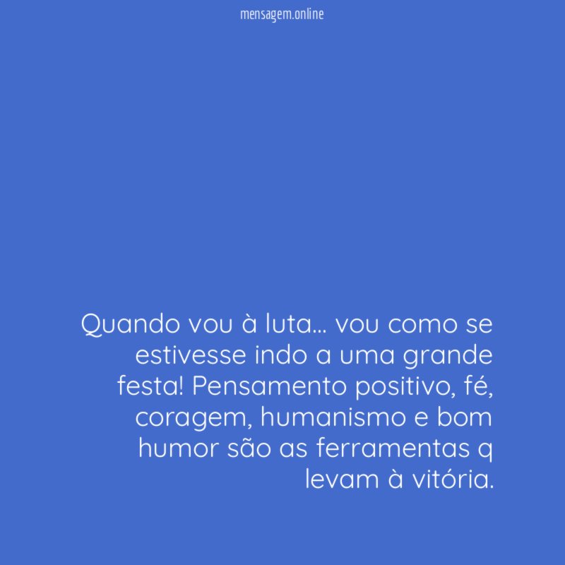 Quando vou à luta