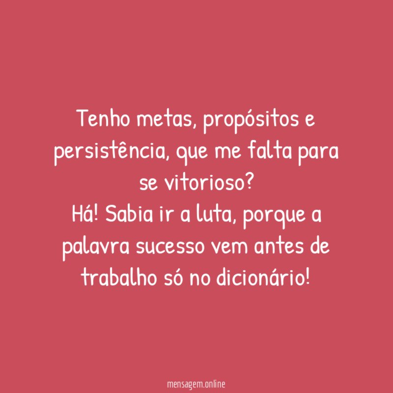 Tenho metas
