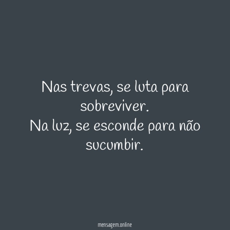 Nas trevas