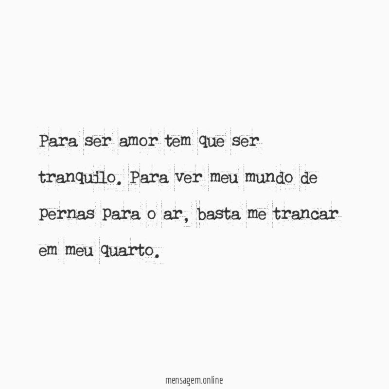 Amor tranquilo
