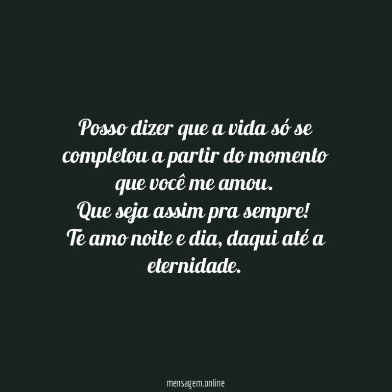 Você me amou