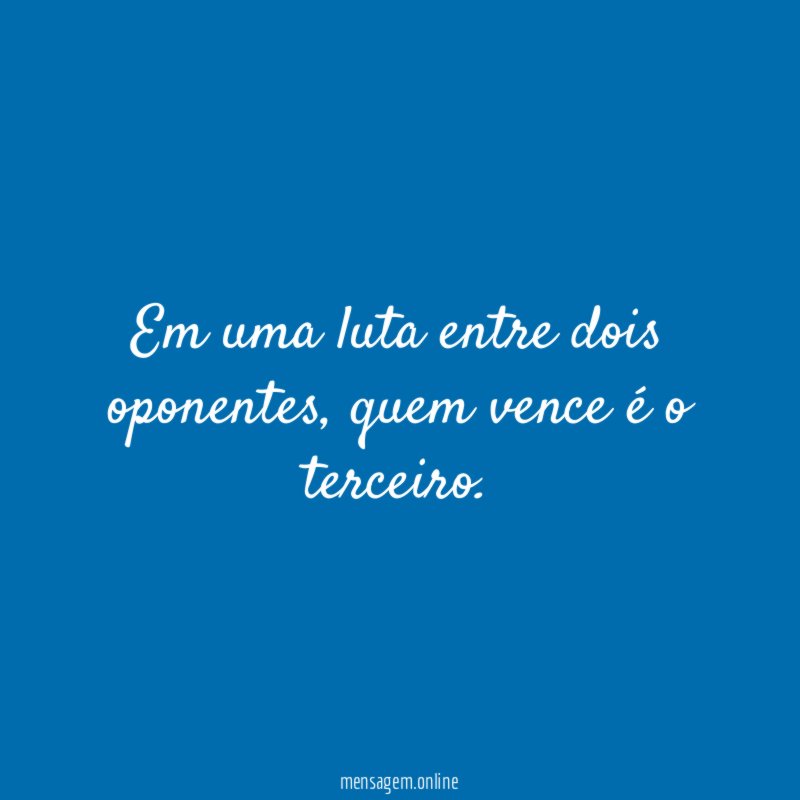 Em uma luta entre dois oponentes
