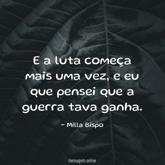 E a luta começa mais uma vez