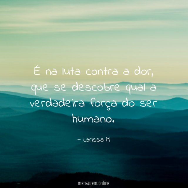 É na luta contra a dor