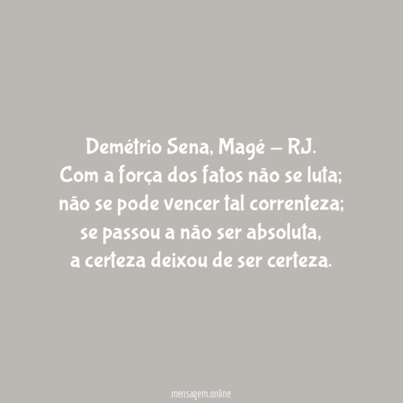 Demétrio Sena, Magé - RJ.