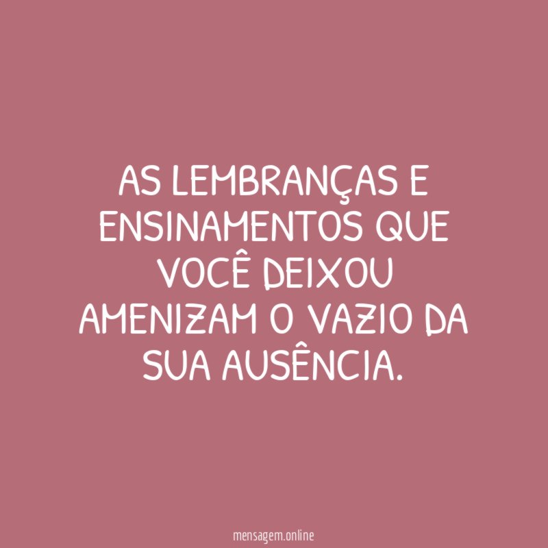 Vazio da sua ausência