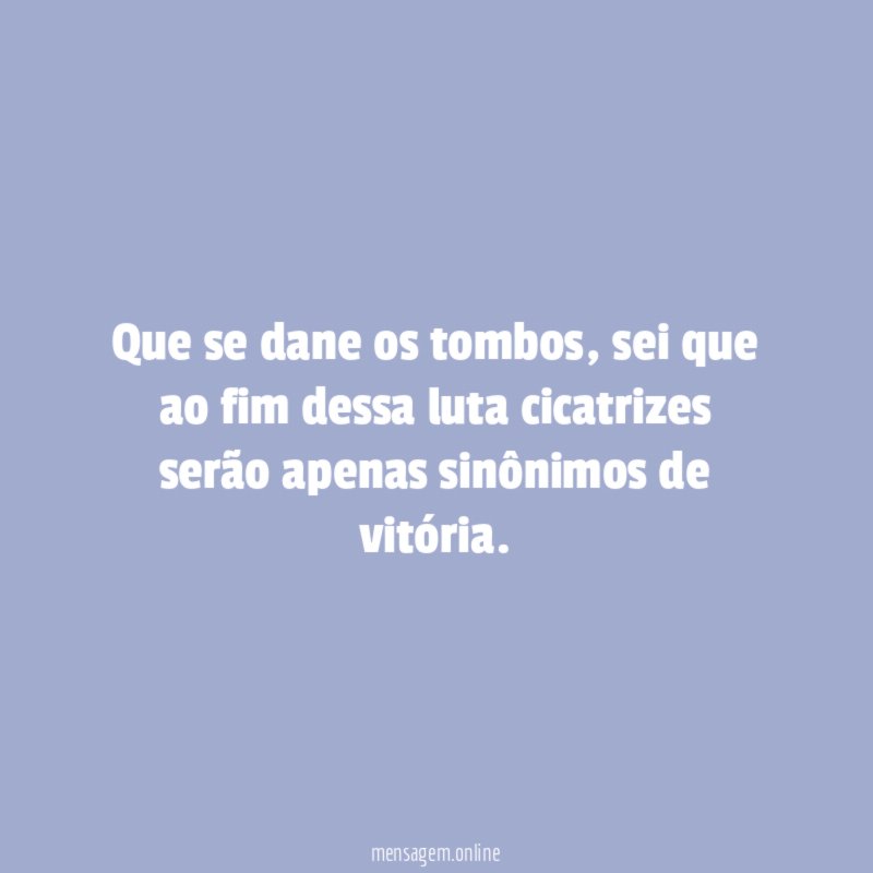 Que se dane os tombos