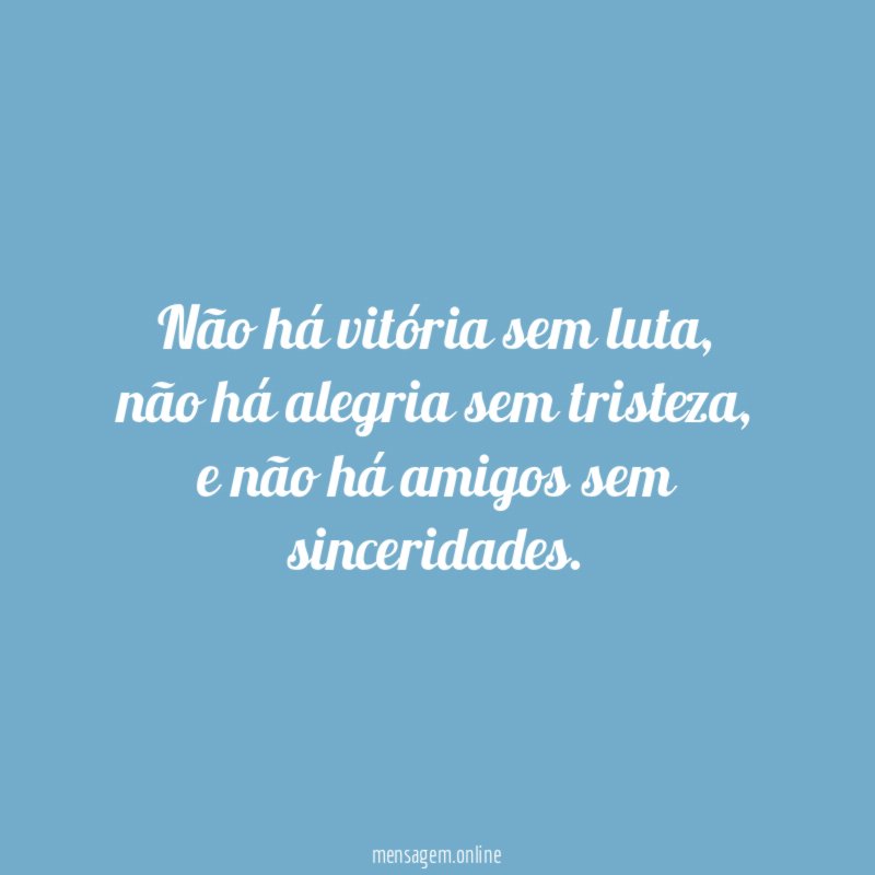 Não há vitória sem luta