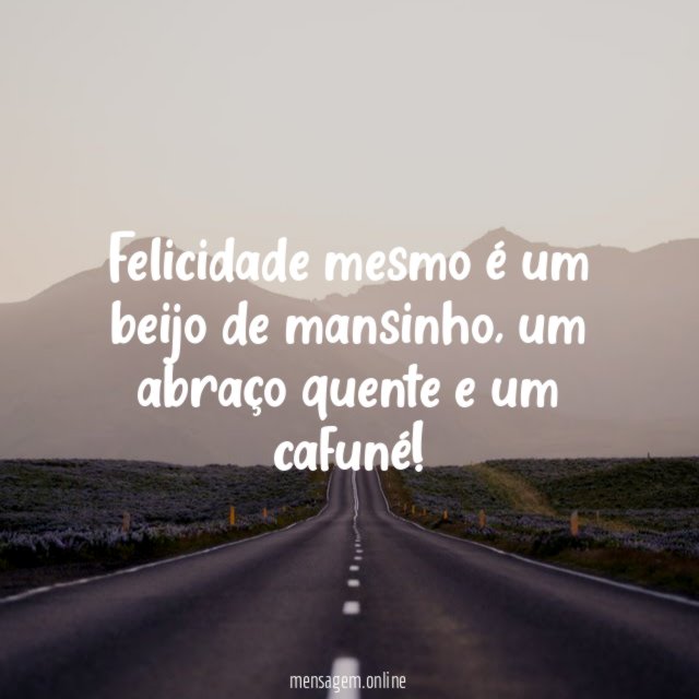 Beijo, abraço e cafuné