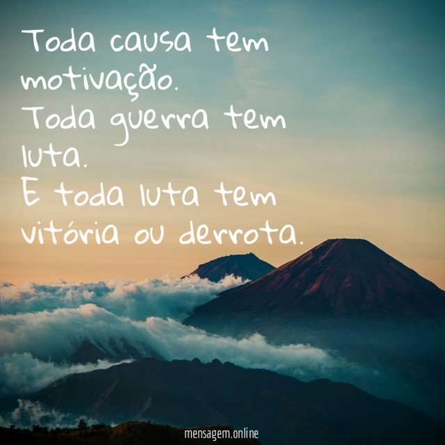 Toda causa tem motivação