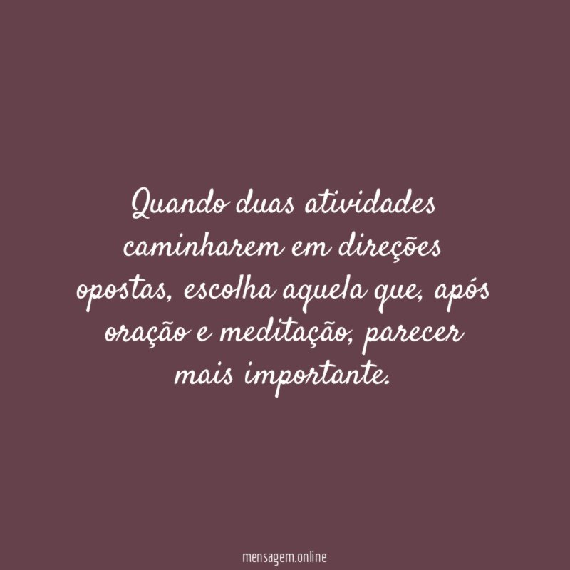 Direções opostas