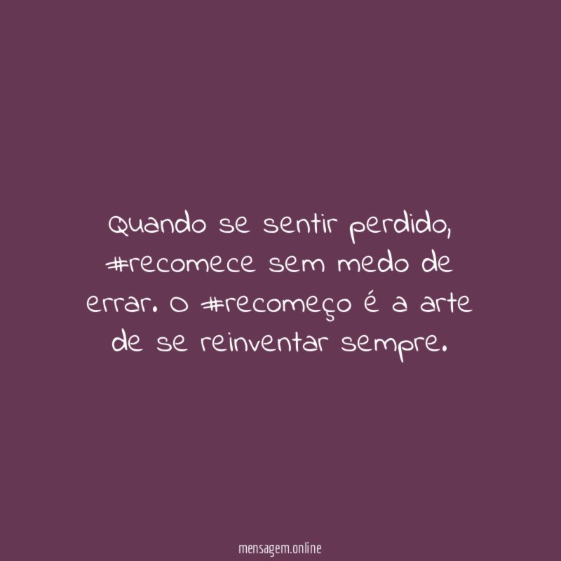 Quando se sentir perdido